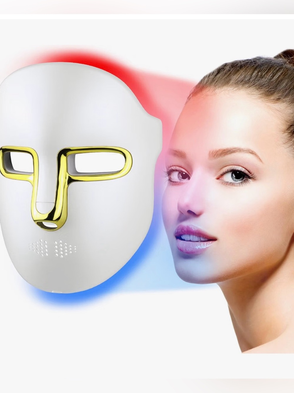 Red Light Therapy for Face Mask – LED Face Mask Light Therapy with Red Blue LED